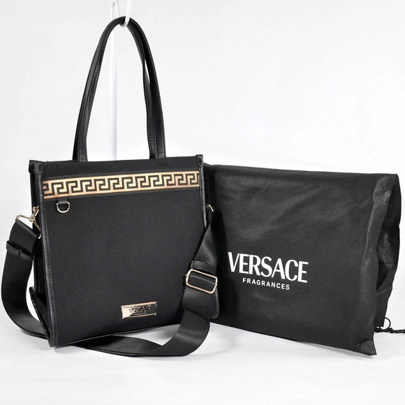 Versace Handbags - VERSACE Tote Bag Limited Edition NEW Black Gold